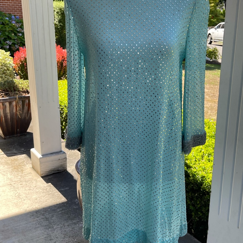 Vintage late 60s beaded cocktail dress. Amazing!